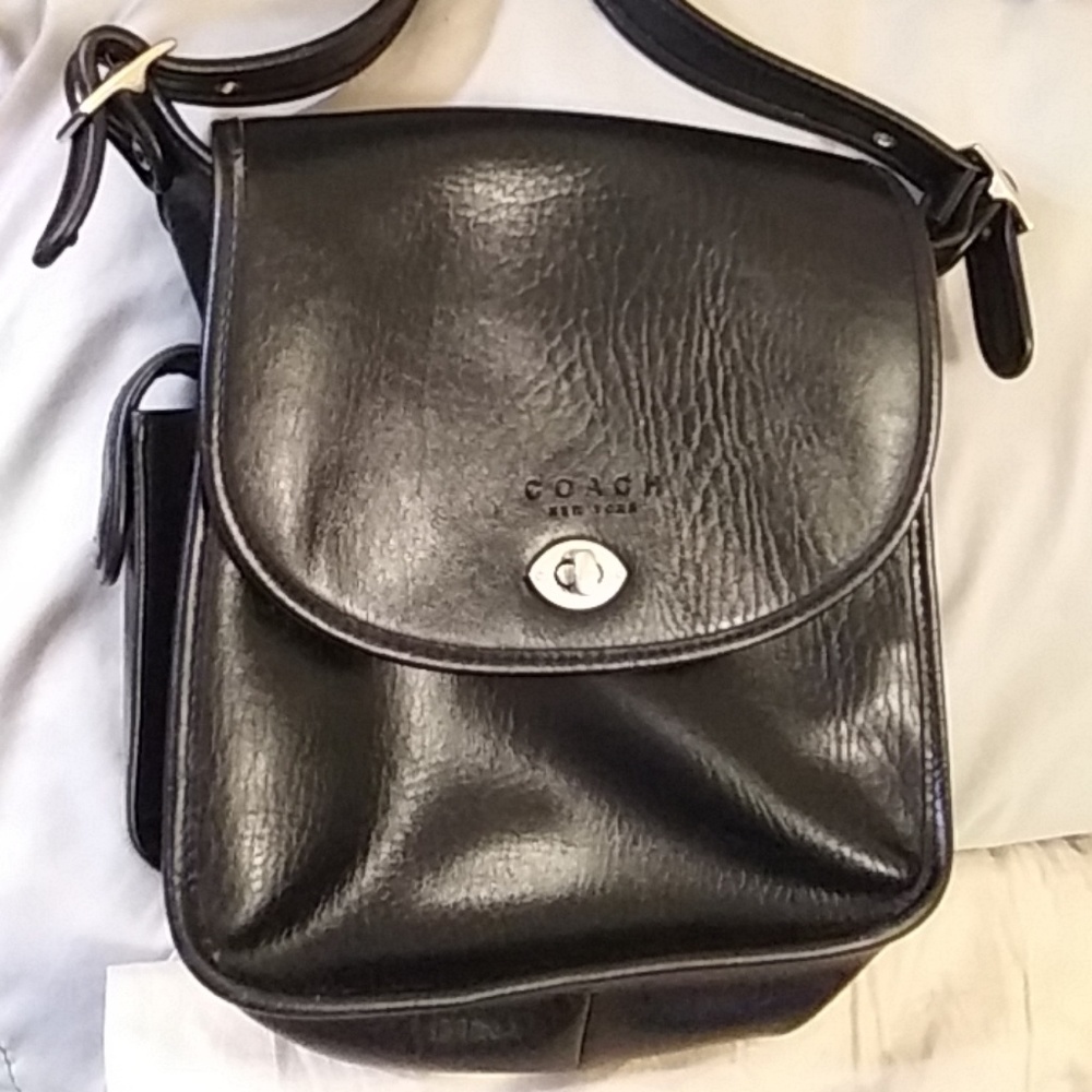 Coach black leather purse
